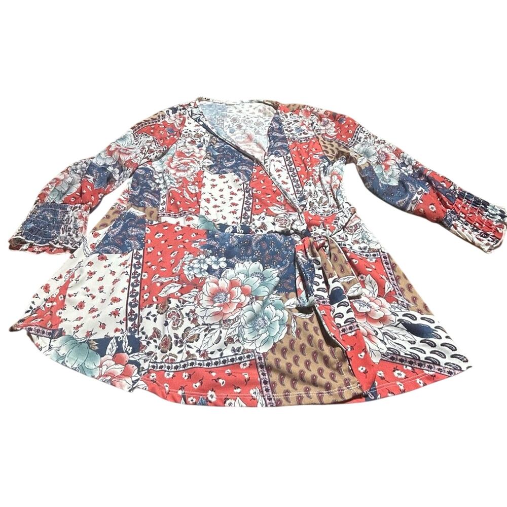 Perceptions Multicolor Patchwork Blazer